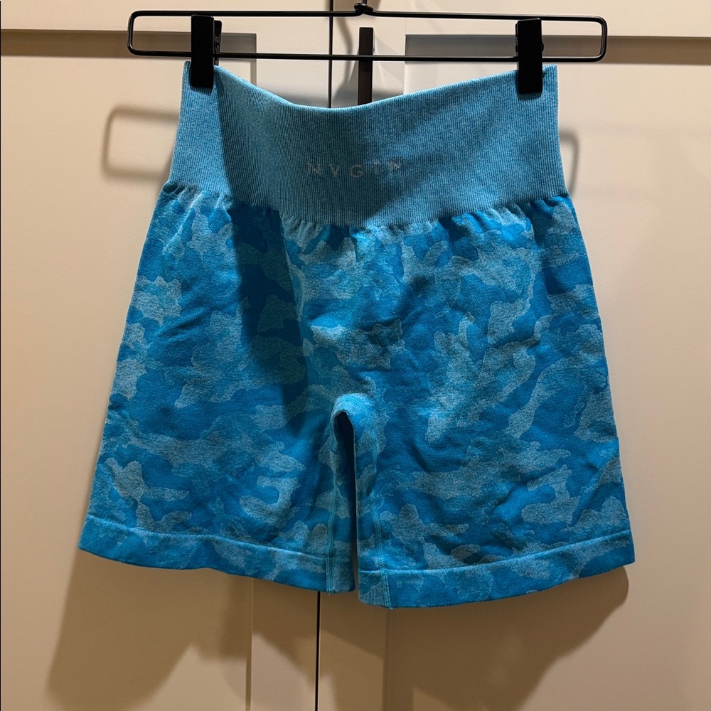 NVGTN Teal Camouflage Shorts - Picture 2 of 4